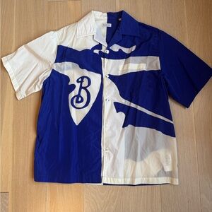 Burberry Blue and White Nylon shirt size XL